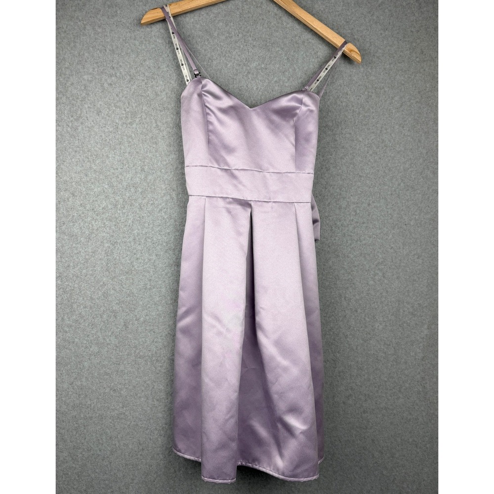 Jules and Cleo Strapless Satin Bow Dress Iris Purple Size 6 NWT